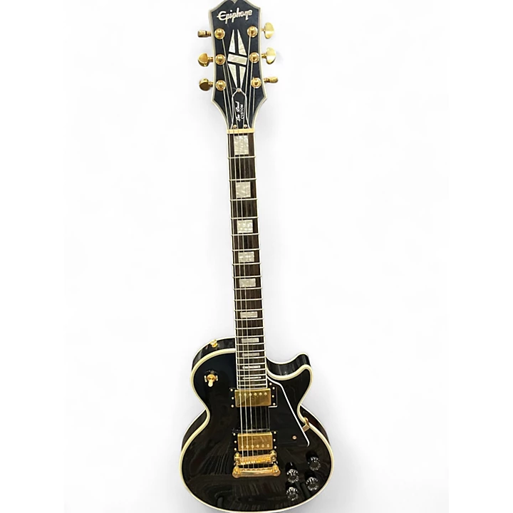 Used Epiphone Les Paul Custom Black Solid Body Electric Guitar