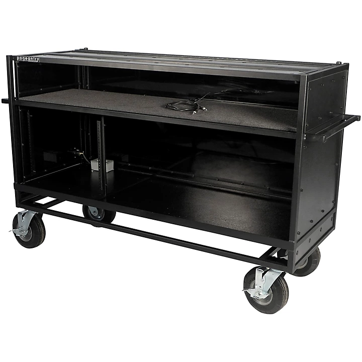 Enclosed Synth Cart Stealth Series Upgrade w Bi Fold Top Cover