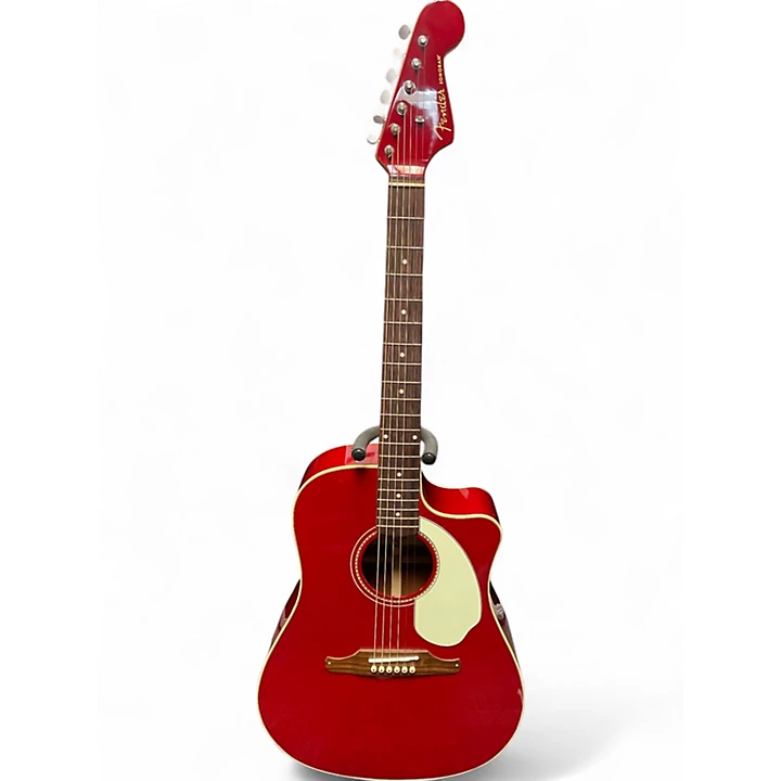 Used Fender Sonoran SCE Candy Apple Red Acoustic Electric Guitar