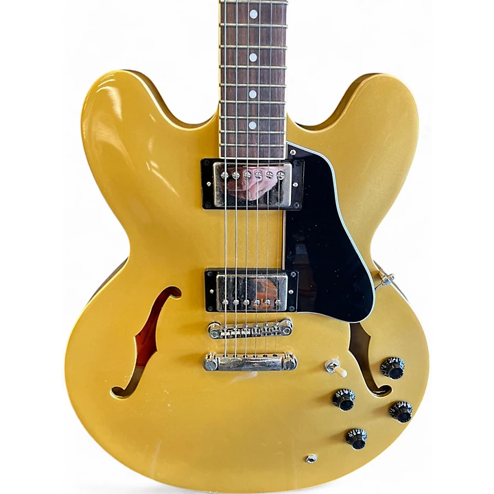 Used Epiphone ES335 Metallic Gold Hollow Body Electric Guitar