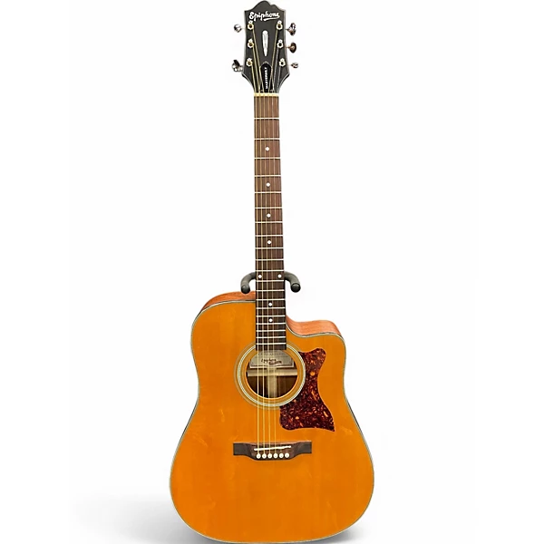 Used Epiphone masterbuilt dr400MCE Natural Acoustic Electric Guitar