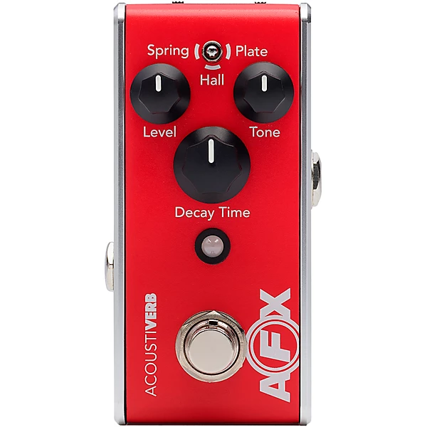 AFX AcoustiVerb Reverb Effects Pedal Red
