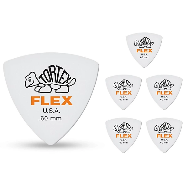 Tortex Flex Triangle Guitar Picks 60 mm 6 Pack