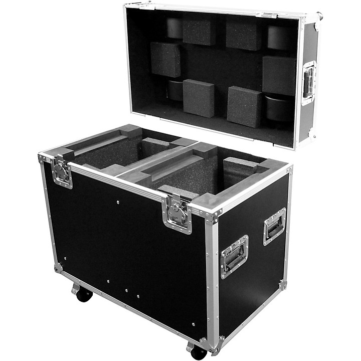 XS MH250X2W ATA Road Case with Wheels for Moving Head Lights Black