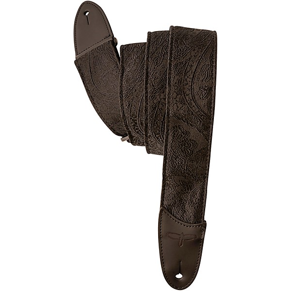 Paisley Guitar Strap Black 2 in
