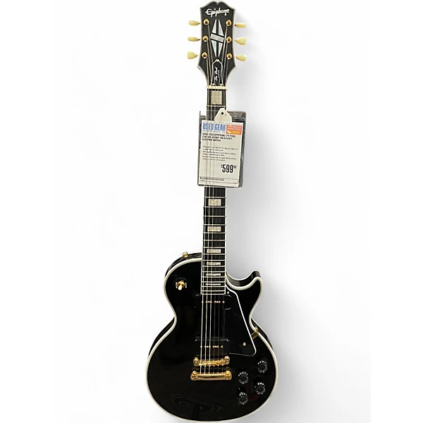 Used 2023 Epiphone Les Paul Custom Ebony Solid Body Electric Guitar