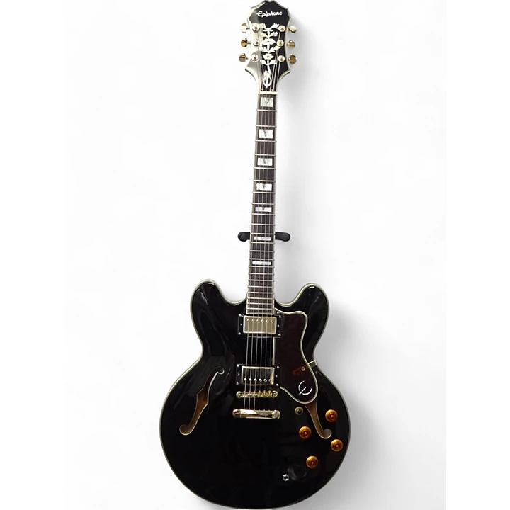Used Epiphone Sheraton II Black Hollow Body Electric Guitar