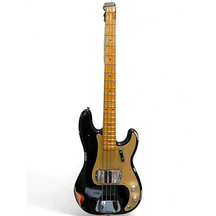 Fender Used Fender LTD 58 P BASS RELIC Black Electric Bass Guitar.gc