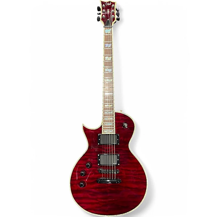 Used ESP LTD EC1000 Deluxe Red Solid Body Electric Guitar