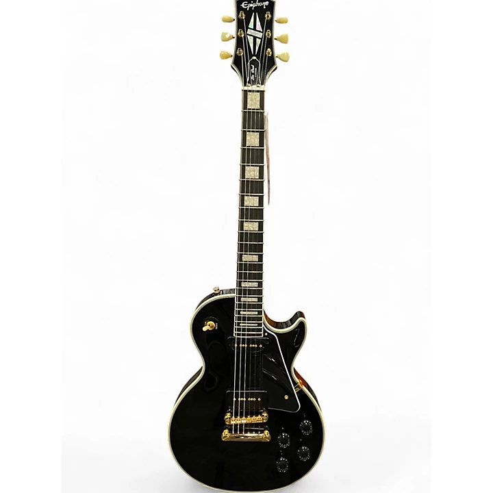 Used Epiphone Les Paul Custom Black Solid Body Electric Guitar