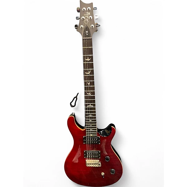 Used PRS SE Custom 24 Trans Red Solid Body Electric Guitar