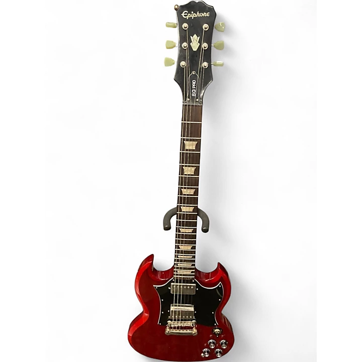 Used Epiphone SG Pro Crimson Red Trans Solid Body Electric Guitar