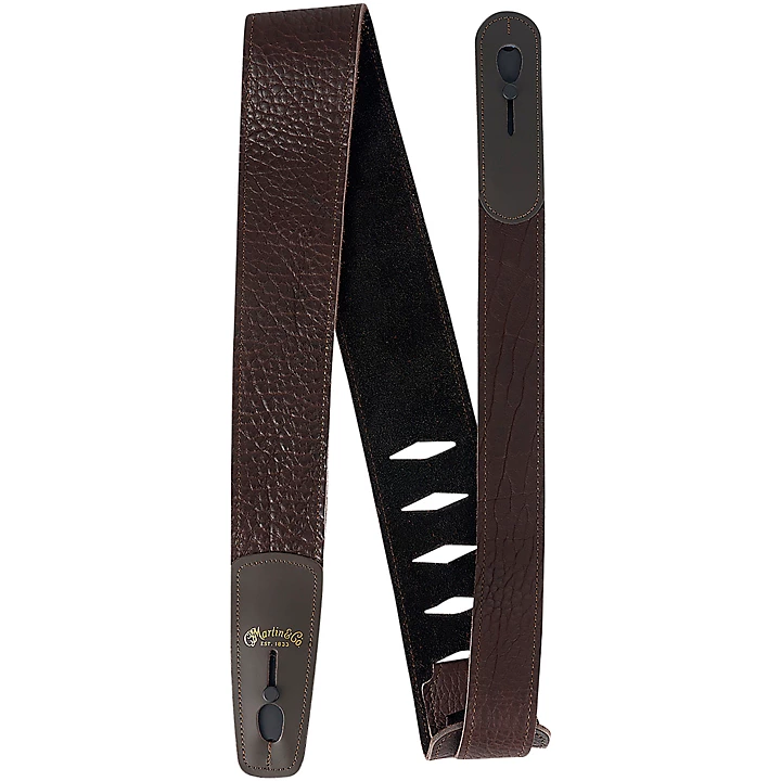 Buffalo Leather Lock It Guitar Strap Brown 25 in