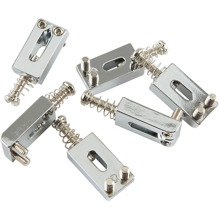 Narrow Spaced Bridge Saddle Set 6 Pack Chrome