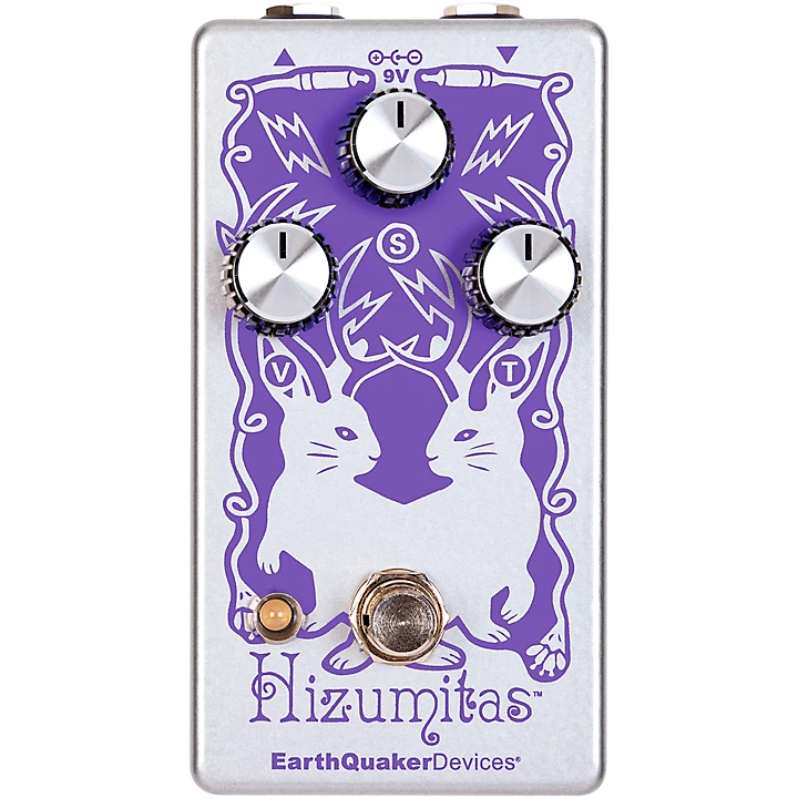 Hizumitas Fuzz Sustainar Effects Pedal Purple and Silver