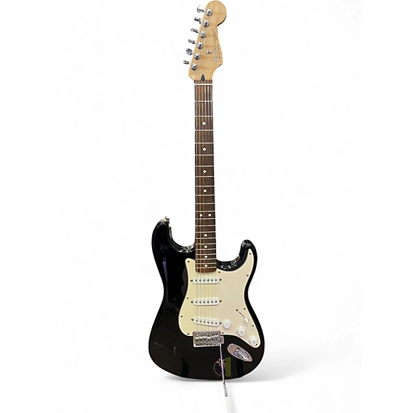 Used Fender STRATOCASTER Black Solid Body Electric Guitar.gc