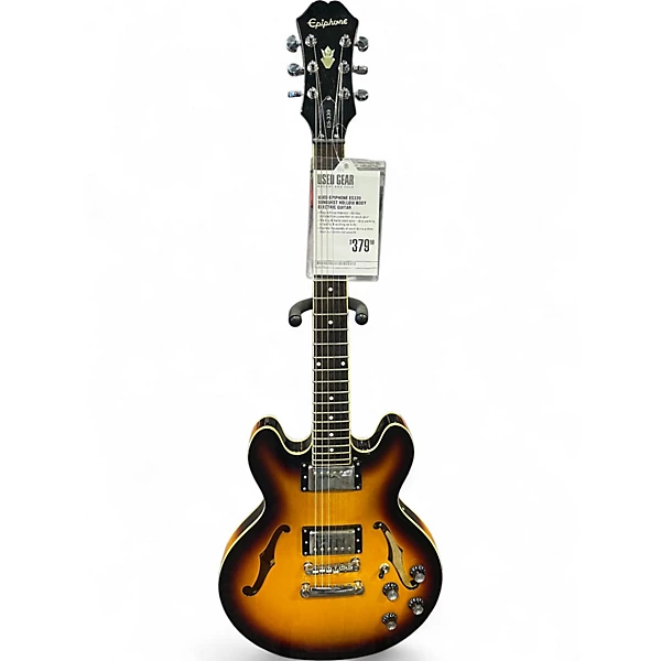 Used Epiphone ES339 Sunburst Hollow Body Electric Guitar