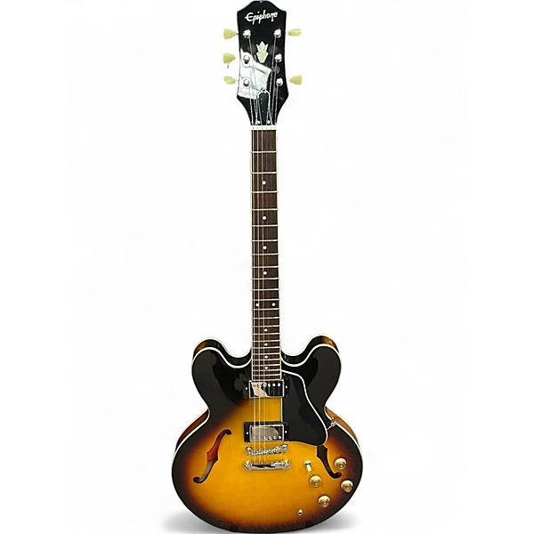 Used Epiphone ES 335 IG 2 Color Sunburst Solid Body Electric Guitar
