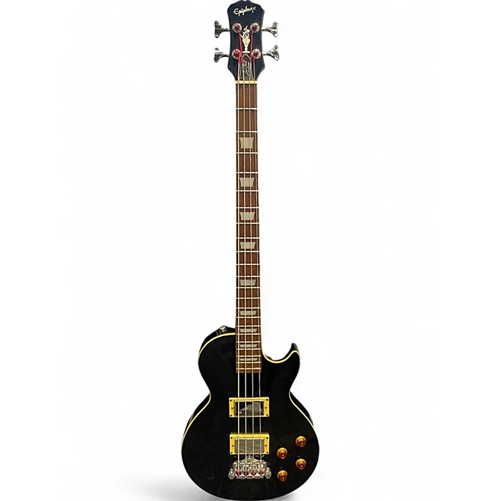 Used Epiphone Les Paul Bass Black Electric Bass Guitar