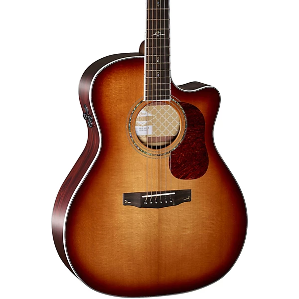 Cort A8 Gold Series Grand Auditorium Acoustic Electric Guitar Light Burst