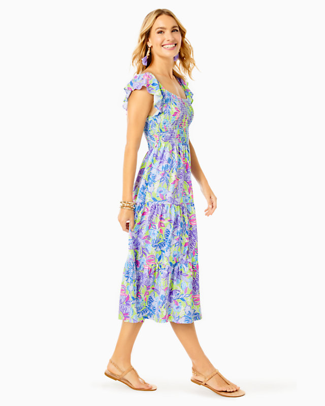 Jilly Smocked Midi Dress