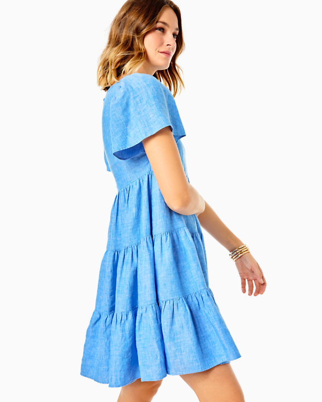 Jocelyn Short Sleeve Linen Dress