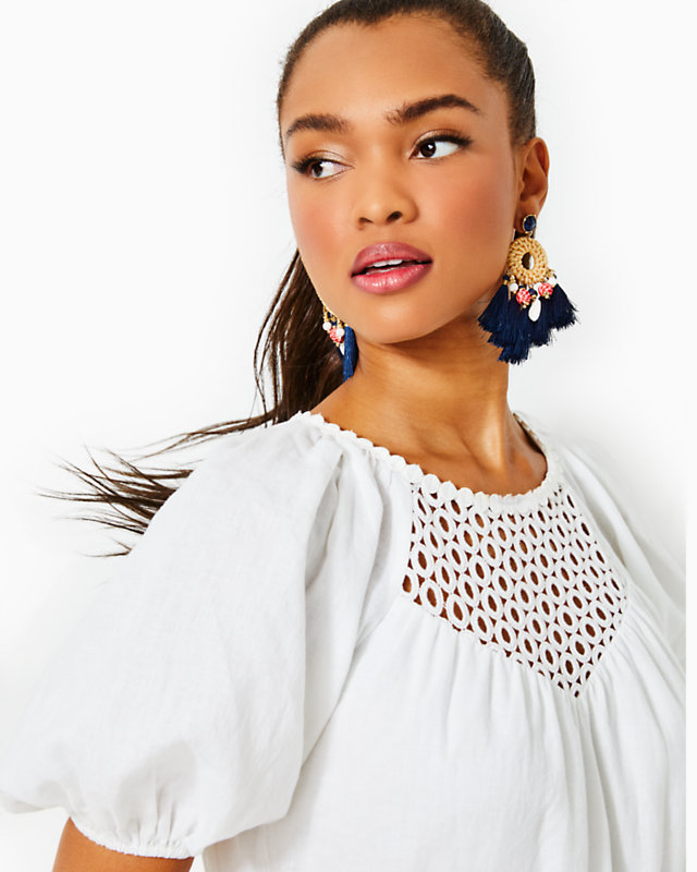 Charlet Short Sleeve Linen Dress