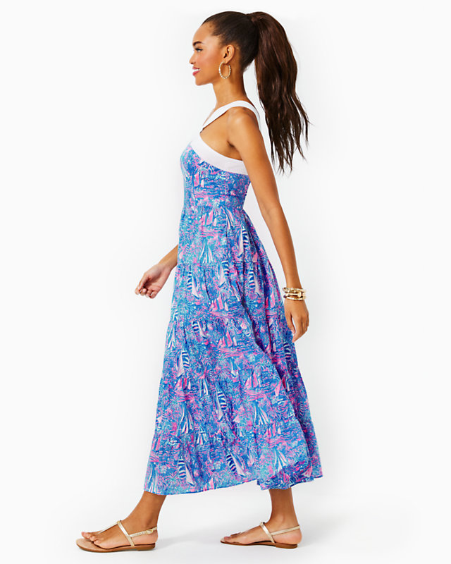Jenette Cotton Halter Maxi Dress