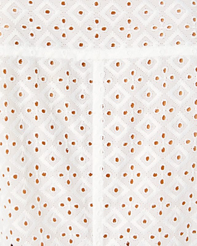 Sea Breeze Eyelet Button Down Top