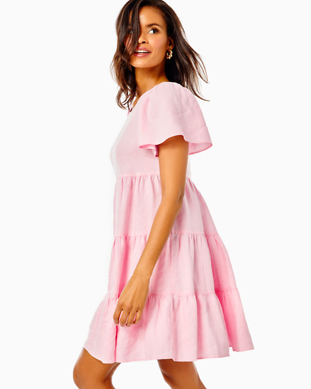 Jocelyn Short Sleeve Linen Dress