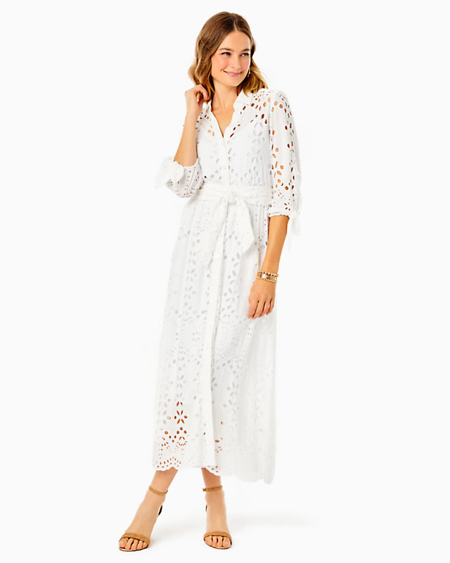 Amrita Eyelet Midi Dress