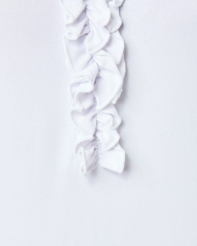 UPF 50+ Luxletic Frida Ruffle Polo Top