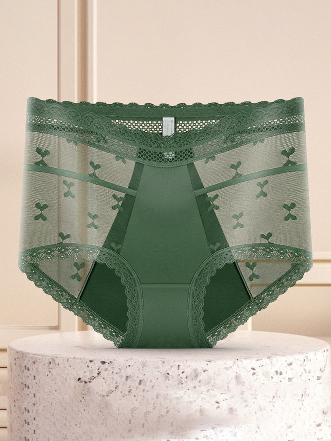 Breathable High Elastic Sexy Exquisite Lace High Waist Panties