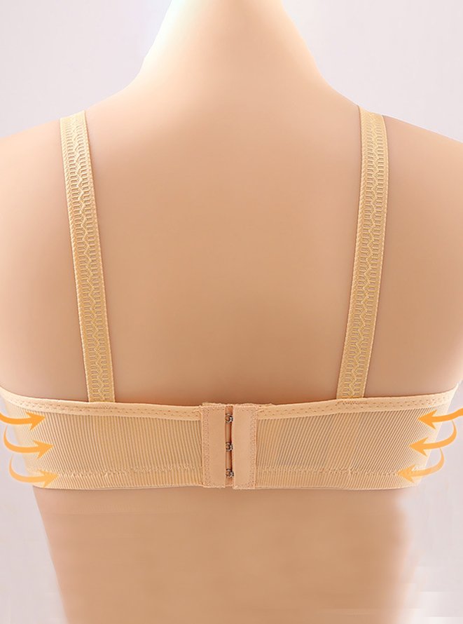 Breathable Comfortable Lace Front Button Nursing Bra
