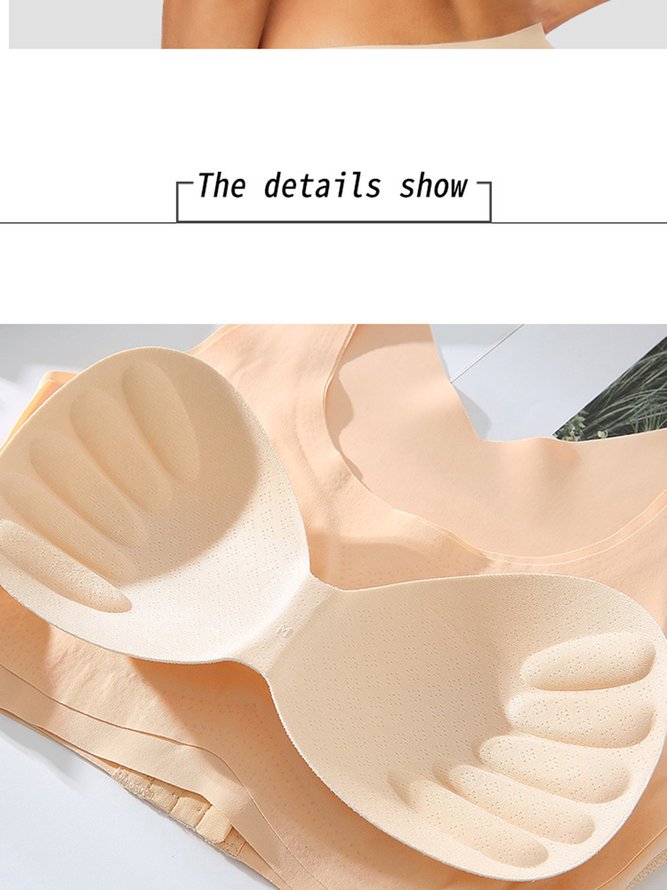 Breathable Comfortable Casual Front Button Seamless Bra