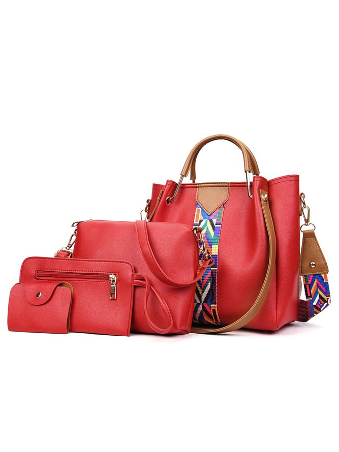 Casual Leather Handbag Set Business Ladies Bag