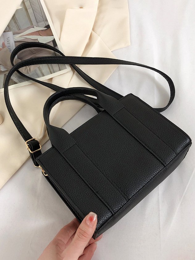 Urban Leather Stitching Plain Messenger Bag Women's Clutch Daily Commuting