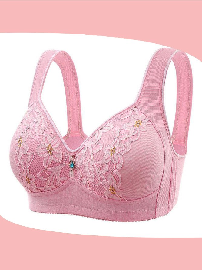 Breathable Comfort Rhinestone Wireless Bra
