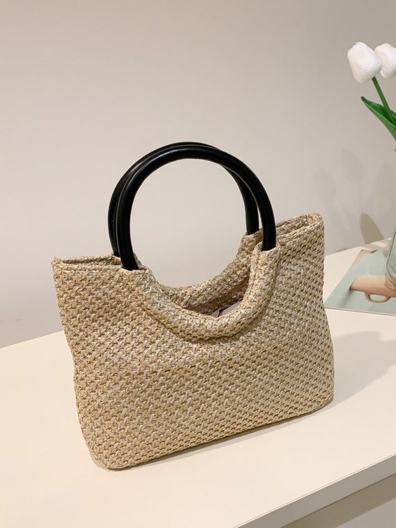 Casual Large Capacity Portable Straw Bag Women's