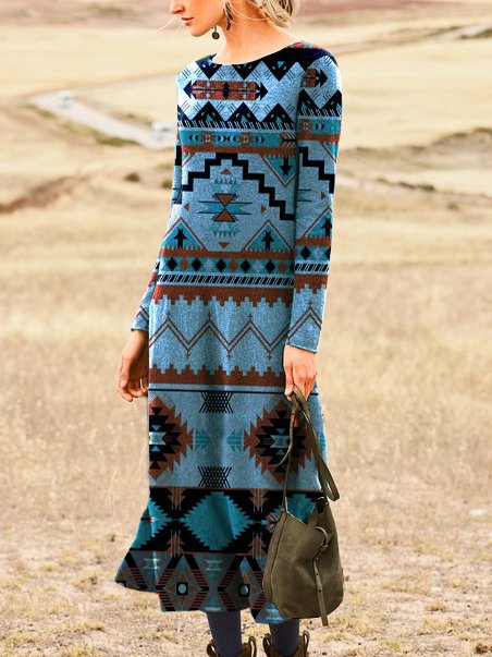 Regular Fit Cotton Blends Dress