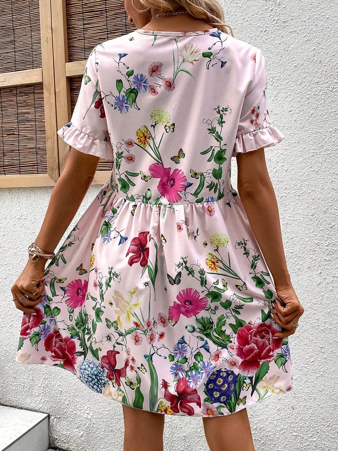 Womens V Neck Elegant Dress