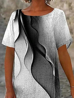 Linen Ombre Dress With No Belt