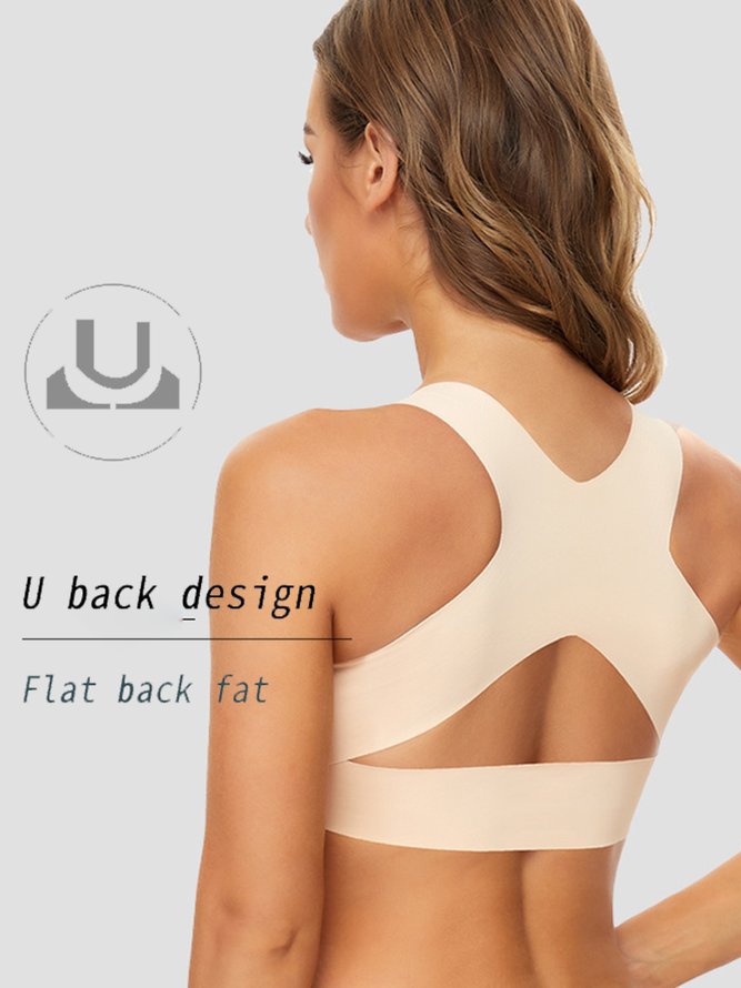 Breathable Comfortable Casual Front Button Seamless Bra