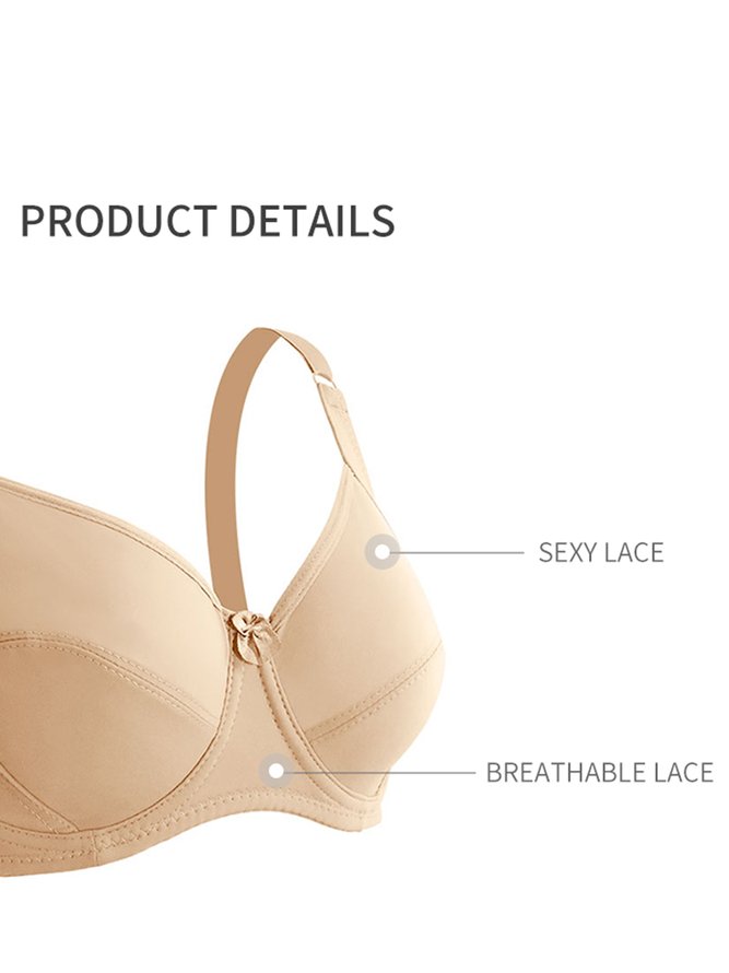 Breathable Plus Size D Cup Wired Bra