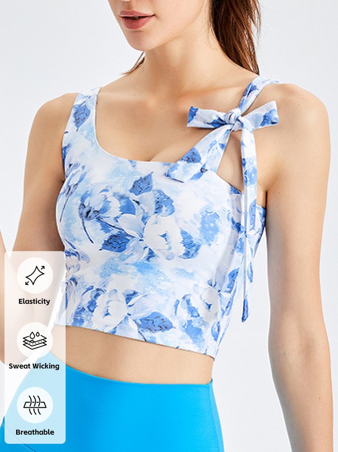 Floral Lycra Sports Sports Bra