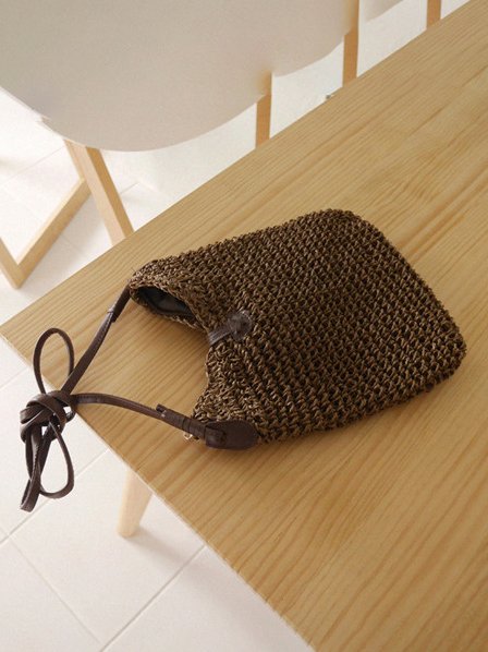 Casual Straw Button Women Messenger Bag Shoulder Bag Vacation Ethnic Boho