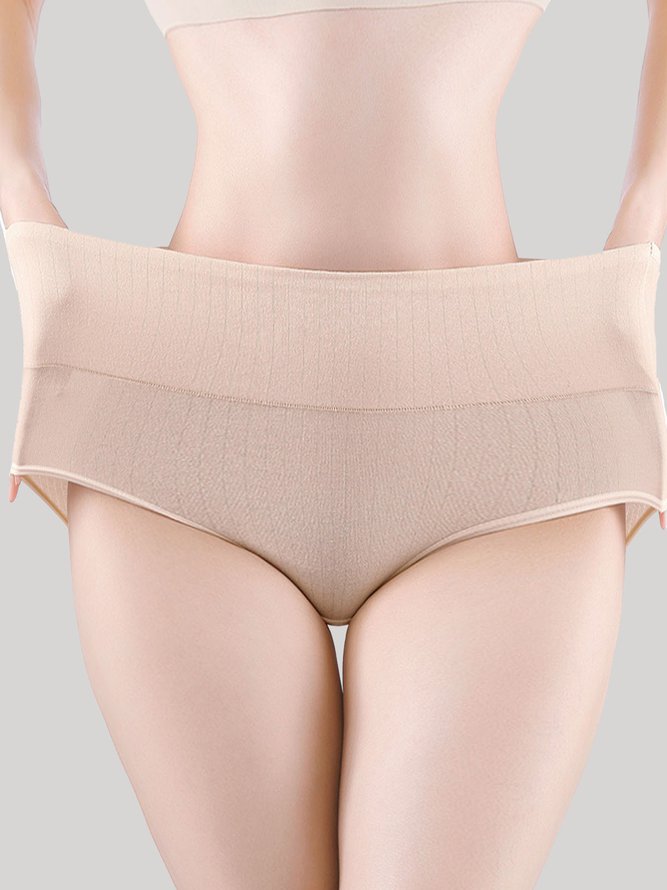High Waist Abdominal Cotton Crotch Antibacterial Breathable Brief Brief