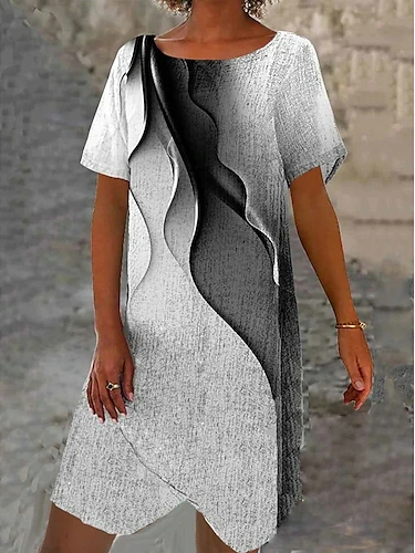 Linen Ombre Dress With No Belt