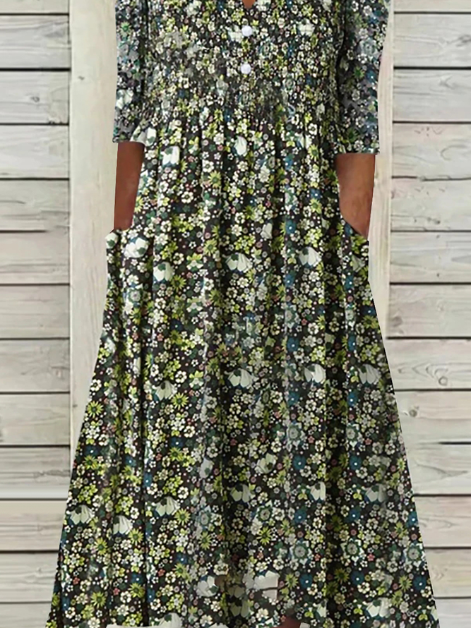 Casual Short Sleeve Woven Dress