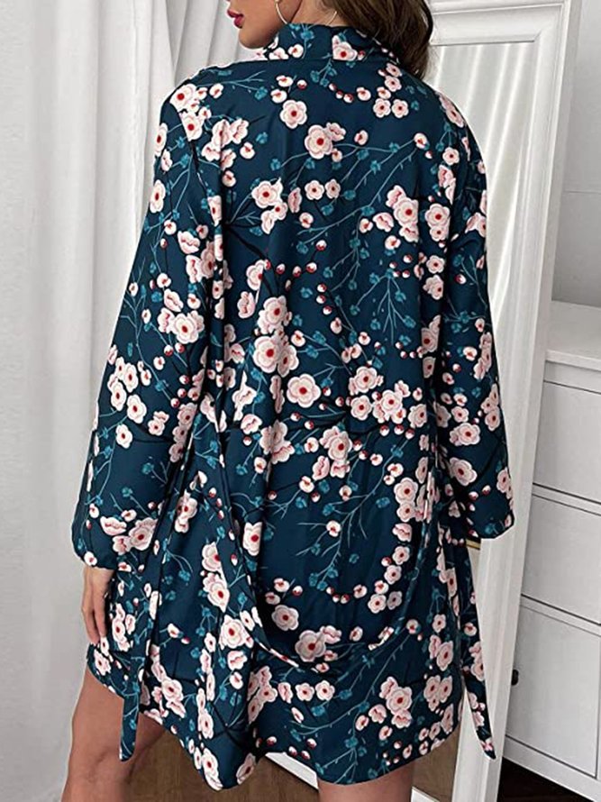 Lace Floral Pajamas Three-Piece Set